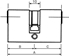Immagine di CILINDRO DOPPIO OVALE UNIVERSALE 
PER SERRATURE DA INFILARE 
FORO OVALE